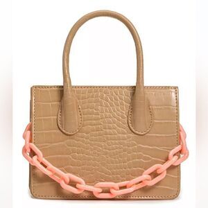 Like Dreams Kenzie Chain Croc Faux Leather Mini Crossbody Bag